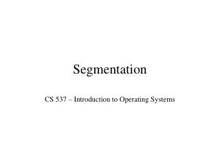 Segmentation