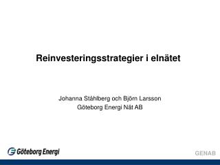 Reinvesteringsstrategier i elnätet