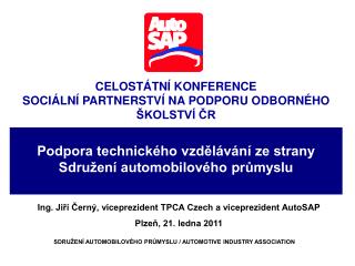 Podpora technického vzdělávání ze strany Sdružení automobilového průmyslu