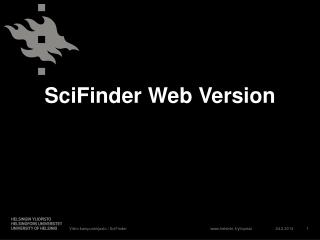 SciFinder Web Version