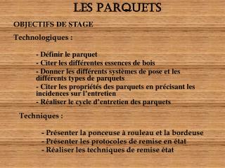 LES PARQUETS