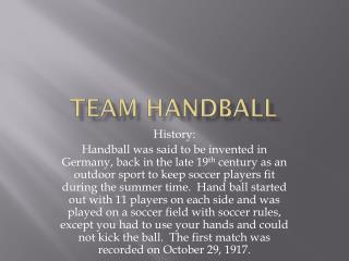 Team handball