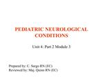 PEDIATRIC NEUROLOGICAL CONDITIONS