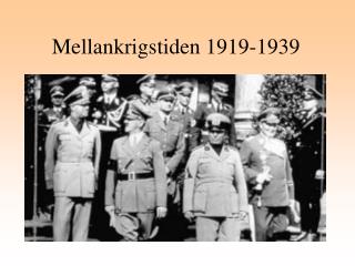 Mellankrigstiden 1919-1939