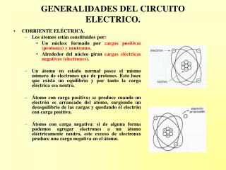 GENERALIDADES DEL CIRCUITO ELECTRICO.