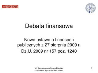 Debata finansowa