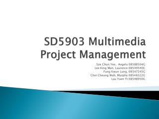 SD5903 Multimedia Project Management