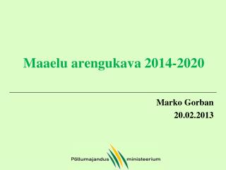 Maaelu arengukava 2014-2020