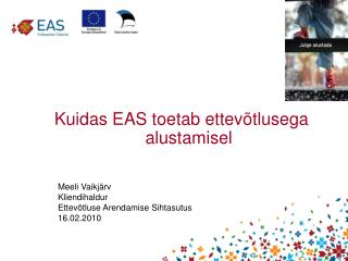 Kuidas EAS toetab ettevõtlusega alustamisel