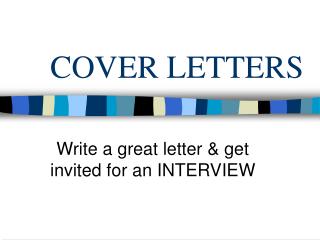 COVER LETTERS