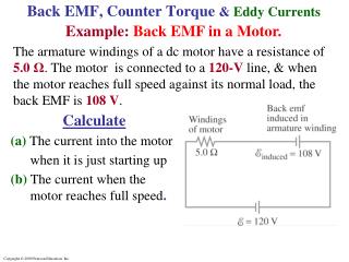 Back EMF, Counter Torque &amp; Eddy Currents