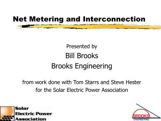 Net Metering and Interconnection