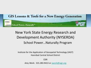 New York State Energy Research and Development Authority (NYSERDA) School Power…Naturally Program