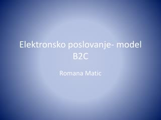 Elektronsko poslovanje - model B2C