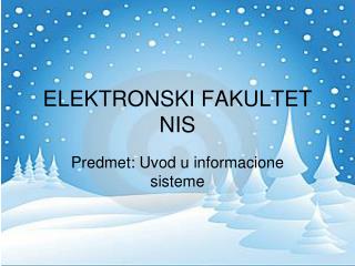 ELEKTRONSKI FAKULTET NIS