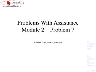Problems With Assistance Module 2 – Problem 7