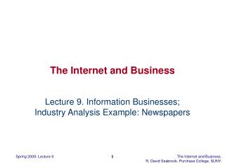 The Internet and Business