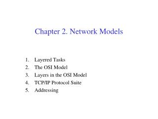 Chapter 2. Network Models