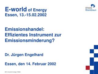 E-world of Energy Essen, 13.-15.02.2002