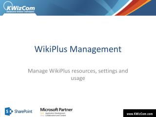 WikiPlus Management