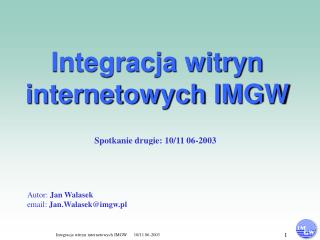 Integracja witryn internetowych IMGW