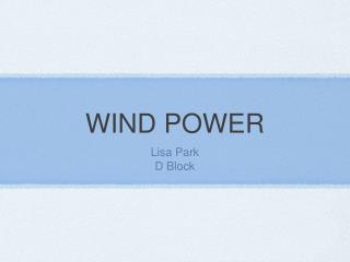WIND POWER