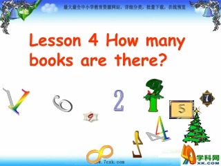 Lesson 4 How many books are there ?