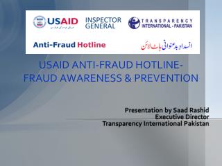 USAID ANTI-FRAUD HOTLINE- FRAUD AWARENESS &amp; PREVENTION