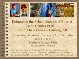 Enhancing the School Success of Boys of Color Grades PreK-3: Train-The-Trainer – Lansing, MI