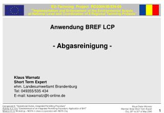 Anwendung BREF LCP - Abgasreinigung -