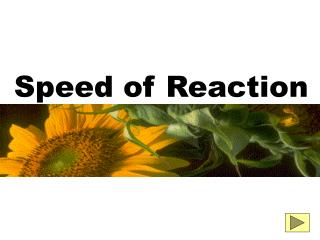 Speed of Reaction
