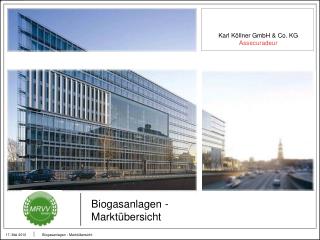 Biogasanlagen - 		 Marktübersicht
