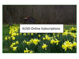 KUSD Online Subscriptions