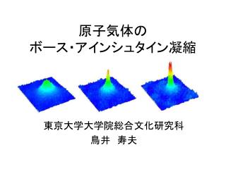 原子気体の ボース・アインシュタイン凝縮