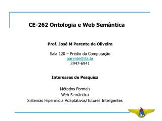 CE-262 Ontologia e Web Semântica