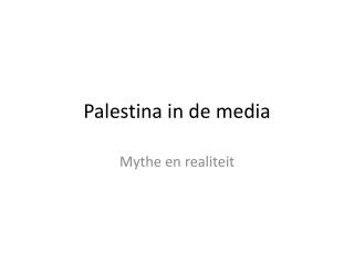 Palestina in de media