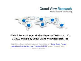 Breast Pumps Market Share to 2020