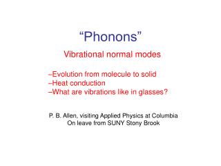 “Phonons”