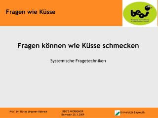 Fragen können wie Küsse schmecken Systemische Fragetechniken