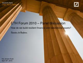 ETH Forum 2010 – Panel discussion