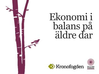 Ekonomi i balans på äldre dar