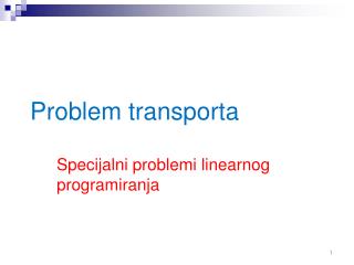 Problem transporta