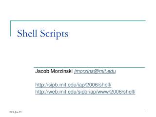 Shell Scripts