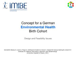 Concept for a German Environmental Health Birth Cohort Design and Feasibility Issues