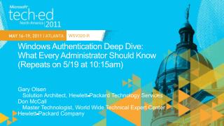 Gary Olsen Solution Architect, Hewlett-Packard Technology Services Don McCall