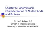 Chapter 6: Analysis and Characterization of Nucleic Acids and Proteins