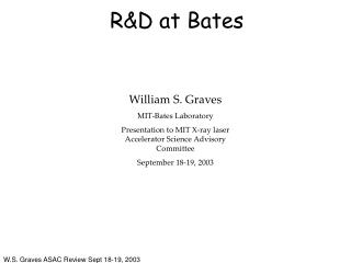 R&amp;D at Bates