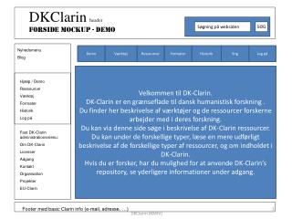 Footer med basic Clarin info (e-mail, adresse, …)