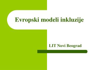 Evropski modeli inkluzije