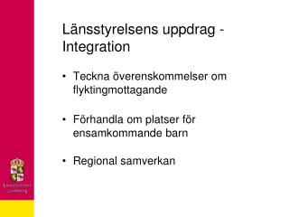 Länsstyrelsens uppdrag - Integration